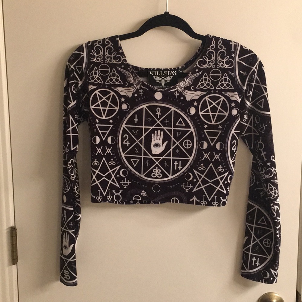 Killstar Brand long sleeve crop top